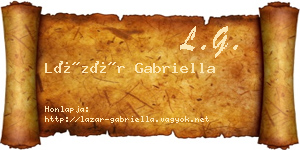Lázár Gabriella névjegykártya