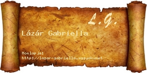 Lázár Gabriella névjegykártya